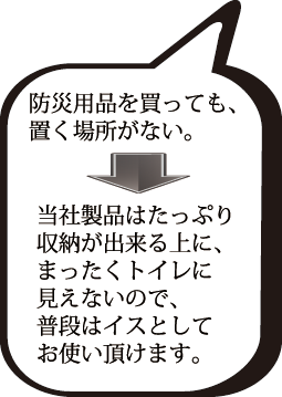 普段はイス、いざという時、トイレに早変わり